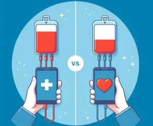 تفاوت های فصد خون و اهدا خون