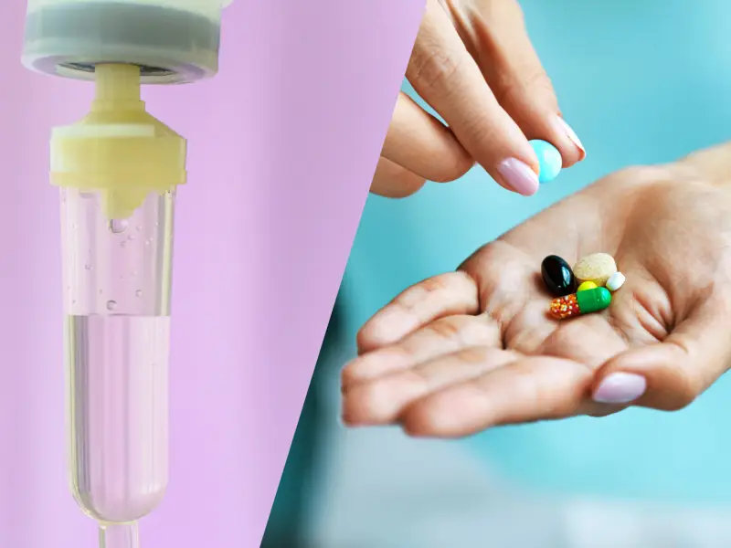 مقایسه سرم تراپی و مکمل های خوراکی